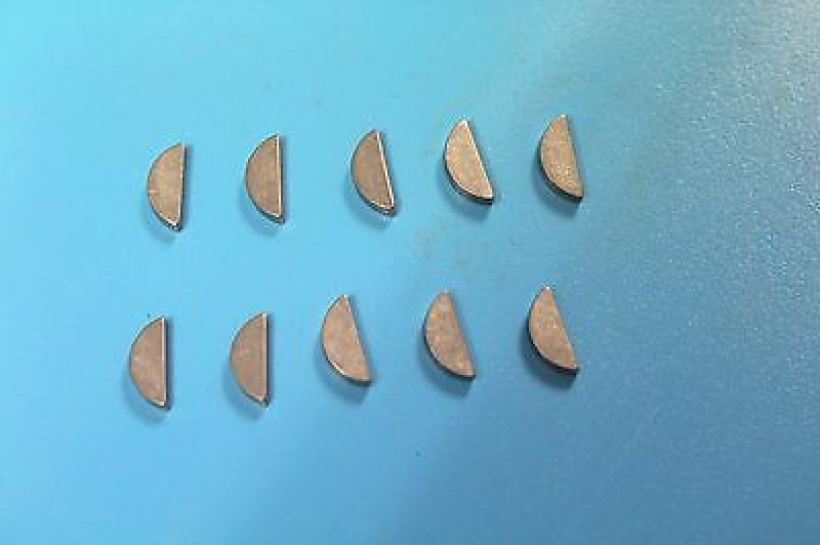 10x Scheibenfeder Halbmond 2x3,7 schmal für Schwungscheibe Zündung S51,KR51, SR4
