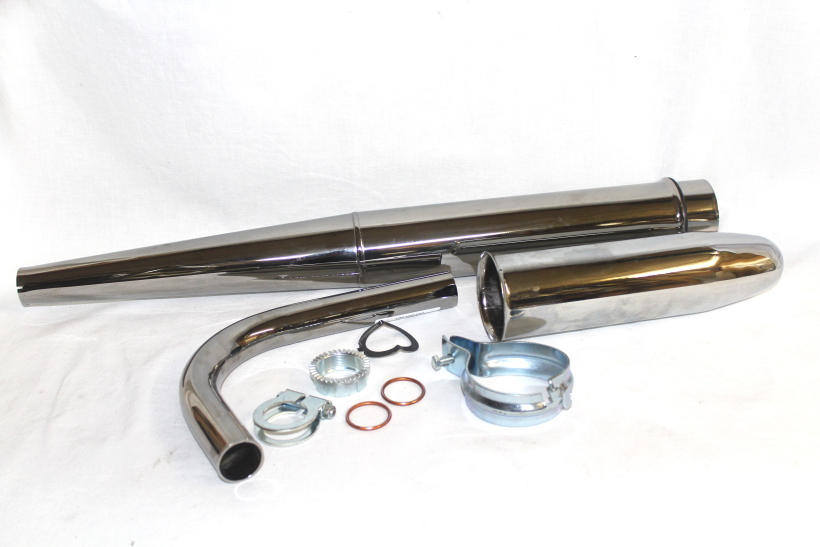 Tuning Auspuff Set komplett Spitztüte 32mm Simson KR51/1 Schwalbe Star Habicht