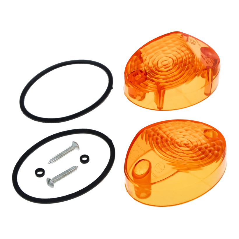 Blinkerkappe-n Schwalbe orange für eine Seite vorn und hinten