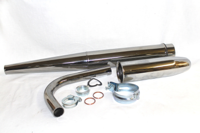 Tuning Auspuff Set komplett Spitztüte 32mm Simson KR51/1 Schwalbe Star Habicht
