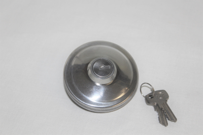 Tankdeckel Alu poliert mit Schloss und zwei Schlüsseln Ø40 passend für Simson S51 S50 KR51 SR4-2-4